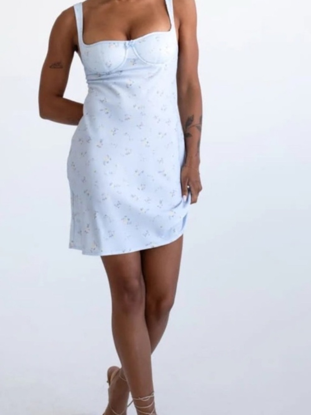 Anthropologie Rumored “LoverBoy” mini Dress in Forget-me-not Print NWT $91